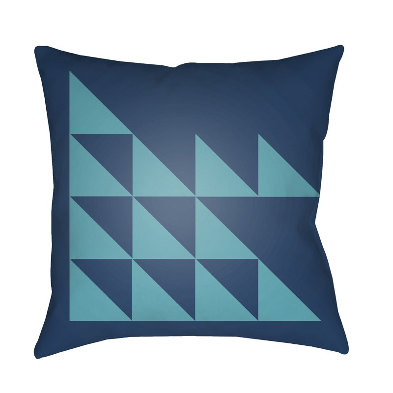 Moderne Geometric Outdoor Throw Pillow, Yellow, 22" H  x 22" W x 5" D