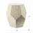 Hexagonal Capiz Stool With Multi-Colored Frame And Intriguing Geometry, Perfect For Modern Decor And Versatile Use.