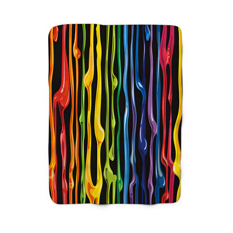 Couverture en sherpa de qualité supérieure Prismatic, Grand lit