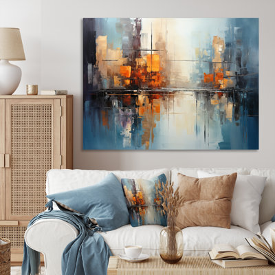 Gray Gray Abstract Reflections Bold - reproduction sur toile