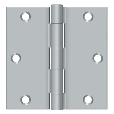 Charnière carrée en chrome brossé Deltana S35U26D-R 3-1 / 2 "x 3-1 / 2"
