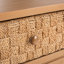Table de chevet en bois manufacturé à 1 tiroir en bois massif brun foncé / naturel Espitia-1549458775