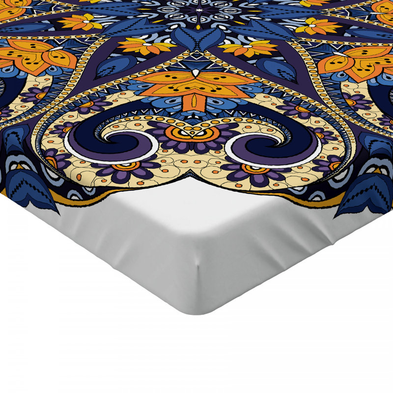 Mandala Microfiber Fitted Sheet, Twin XL Fitted Sheet