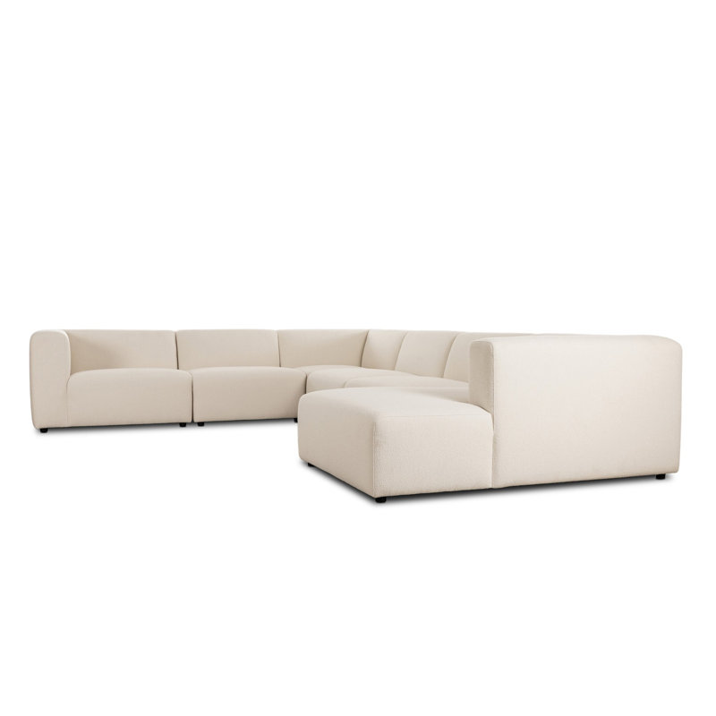 Canapé modulaire Apollo Sloan 6PC, Face à la droite, Mélange de polyester Fayette Cloud