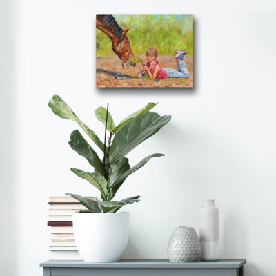 " Epic Art 'Best Friends2 By David Stribbling, Acrylic Glass Wall Art, 16"x12" " by David Stribbling
