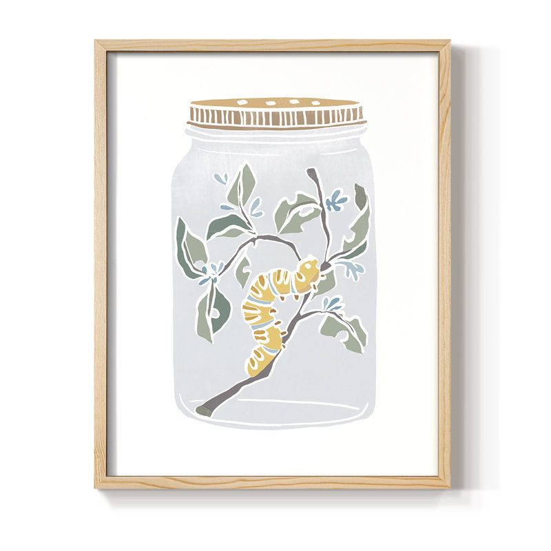 Reproduction encadrée Nature Jar IV - bois massif, H 11 po x l 9 po