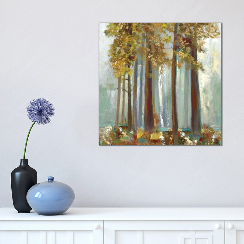Upon The Leaves II, Square by Allison Pearce - Wrapped Canvas Painting, 45.72 cm H x 45.72 cm W x 3.175 cm D
