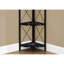 Bibliothèque moderne à 4 niveaux avec aspect de marbre noir pour la décoration de bureau et de chambre à coucher