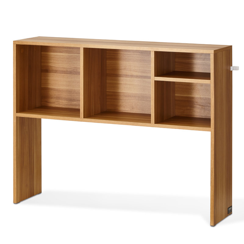 Bibliothèque de bureau blanche à 1 niveau pour le bureau et la maison, Bois