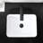 SOUEEUM 12'' White Ceramic Rectangular Bathroom Sink