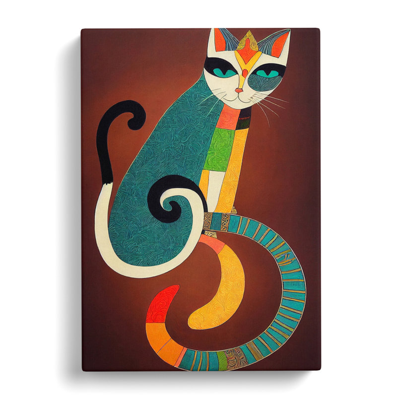 Cat Indian - Wrapped Canvas, 50cm H x 35cm W x 3cm D
