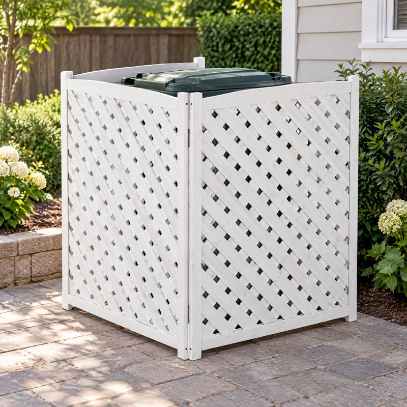 Starecho 32"W x 38"H  Outdoor wood Air Conditioner Fence, Pool Equipment Enclosure, Trash Can Screen Fence-3Panelss