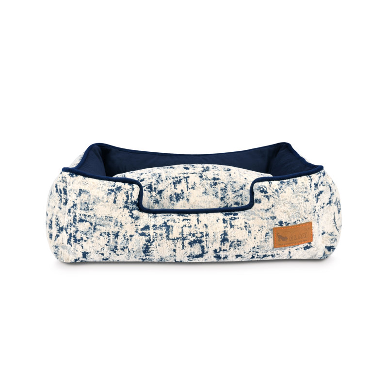 Lit pour chien Celestial, Bleu / blanc, Grand (l 30 po x P 38 po x H 9 po)