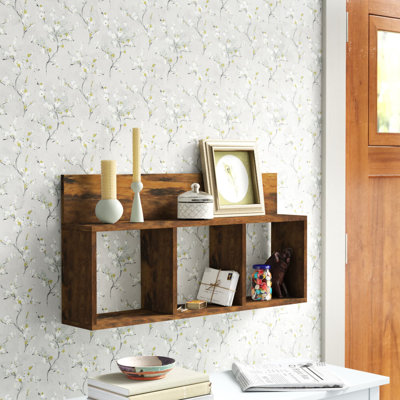 Mcneil 3-Cubby Manufactured Wood Wall Shelf 