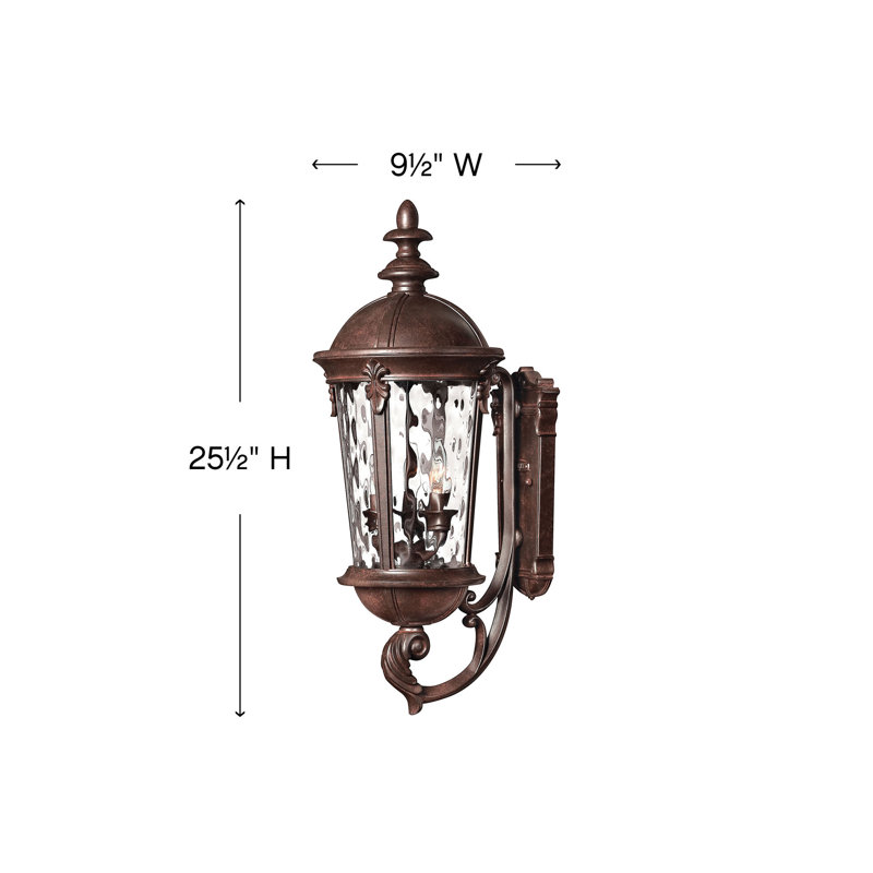 Lanterne murale d'extérieur 3 lumières Windsor