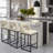 Cindina 26 Inch Fresh Look Upholstered Faux Leather Couner Height Bar Stools With Metal Frame-112400878-106895815