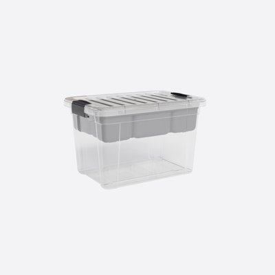  Mini Storage Container Organizing Bin with Removable Tray Deep Plastic Tools, Sewing, Crafts Box, 2.5 Qt.