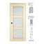 Porte pré-suspendue simple en bois manufacturé et vitré Avon 3 Lite DIY-FRIENDLY-93217034-92663444-92663451