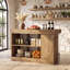 Îlot de cuisine 47 po avec compartiment à poubelle, repose-pieds et tablette de rangement