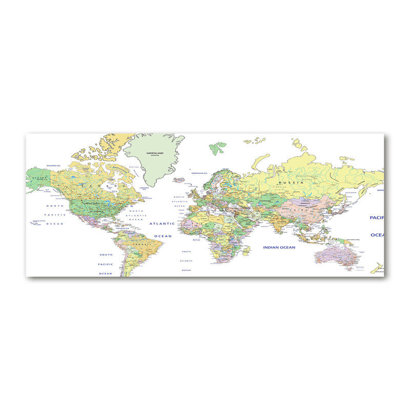 1 Piece Wall Art, 50cm H x 125cm W x 2cm D, Yellow, Wrapped Canvas