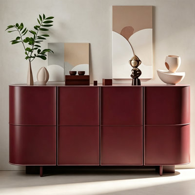 Simple Lacquered Sideboard and Entryway Cabinet