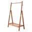 Portant à vêtements haut de gamme en pin massif, pliable, avec barre de suspension, crochets latéraux et étagère inférieure, style scandinave minimaliste pour chambre à coucher-2080727741