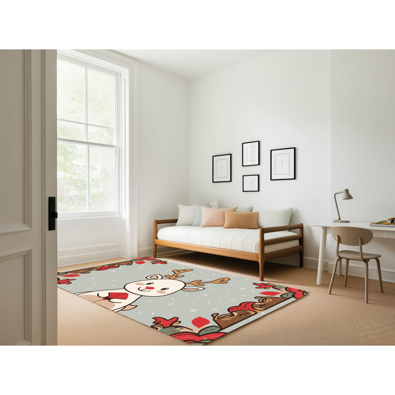 Tapis vacances de Noël The Holiday Aisle®, Rectangulaire 2 pi x 3 pi