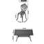 7 salles à manger en aluminium coulé pour l'extérieur, structure noire, terrasses ergonomiques toutes saisons, structure