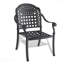 Ensemble de 5 meubles de patio en aluminium coulé avec cadre noir et coussins de siège
