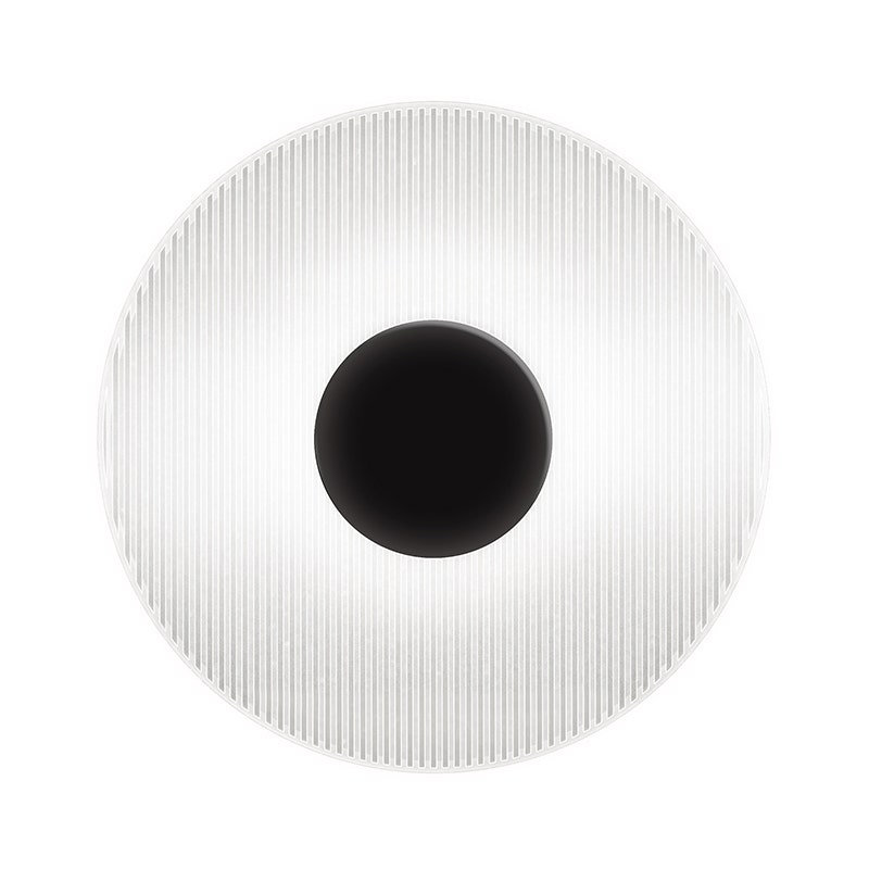 Meclisse LED Flush Mounted Sconce, Satin Black, Etched