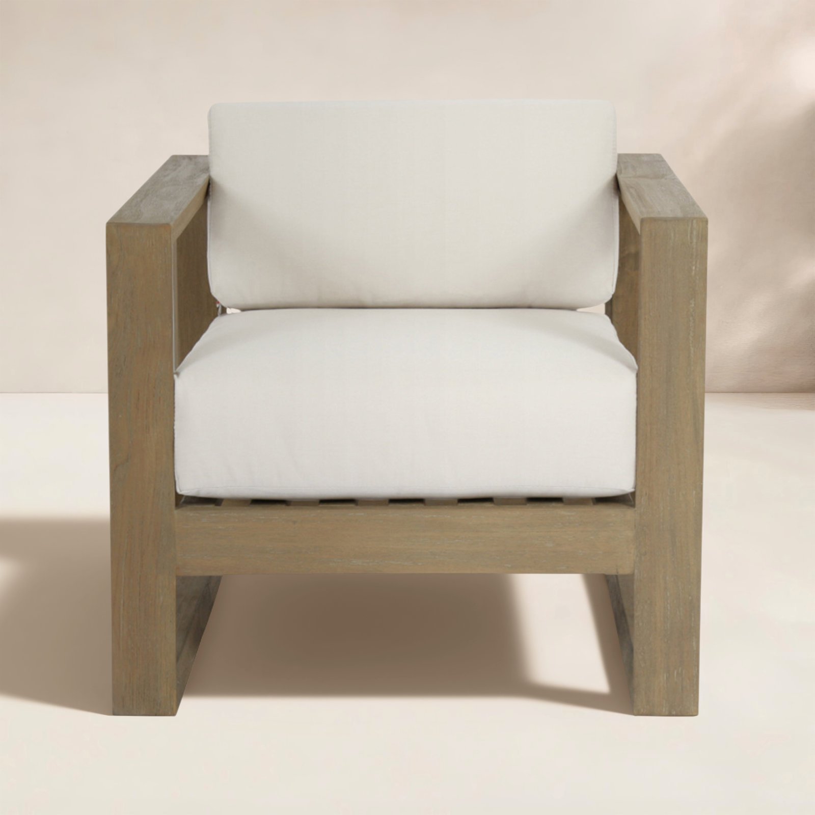 Vienna Premium Teak Outdoor Lounge Chair, Canvas Canvas Sunbrella® Canvas
