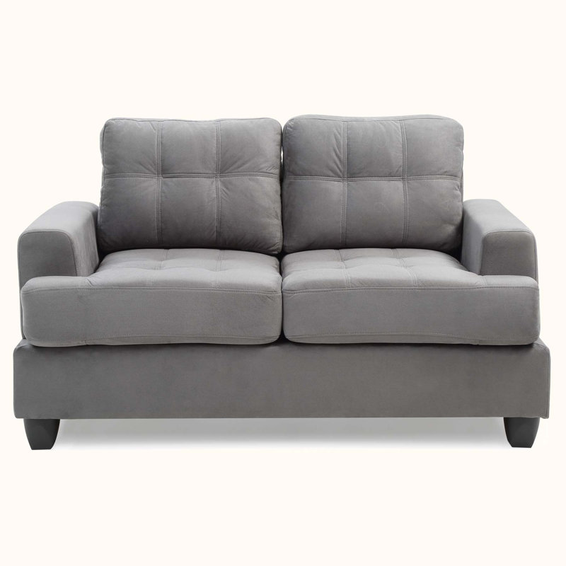 Causeuse 58 po Mccommon, Microfibre grise