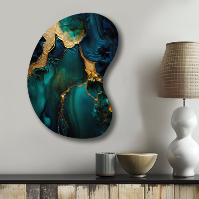 Bridgwater - Abstract Marble Boom Shape Irregular Metal Wall Decor