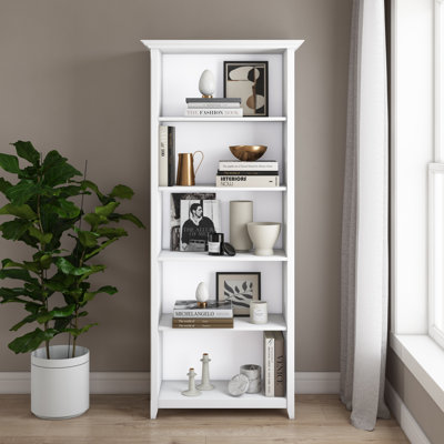 Amherst 30"W Solid Wood 5 Shelf Bookcase with Adjustable Shelves