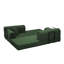 Canapé-lit convertible, velours côtelé vert, matelas pliant