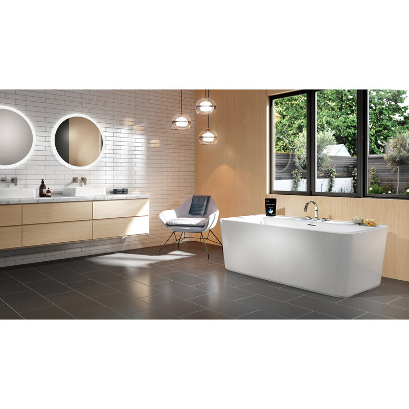 Adatto 67" x 34" Freestanding Soaking Acrylic Bathtub