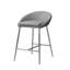 Tabouret de bar ou de cuisine à hauteur de comptoir chromé de style contemporain Clouchete-28021204-100090136