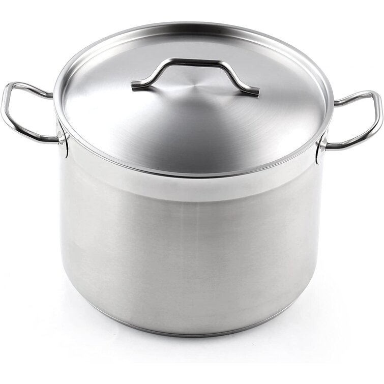 Cooks Standard Classic Lid 8-Quart Stainless Steel Stockpot Silver