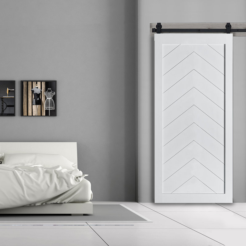 Porte standard en bois lambrissé et PVC / vinyle massif, Blanc