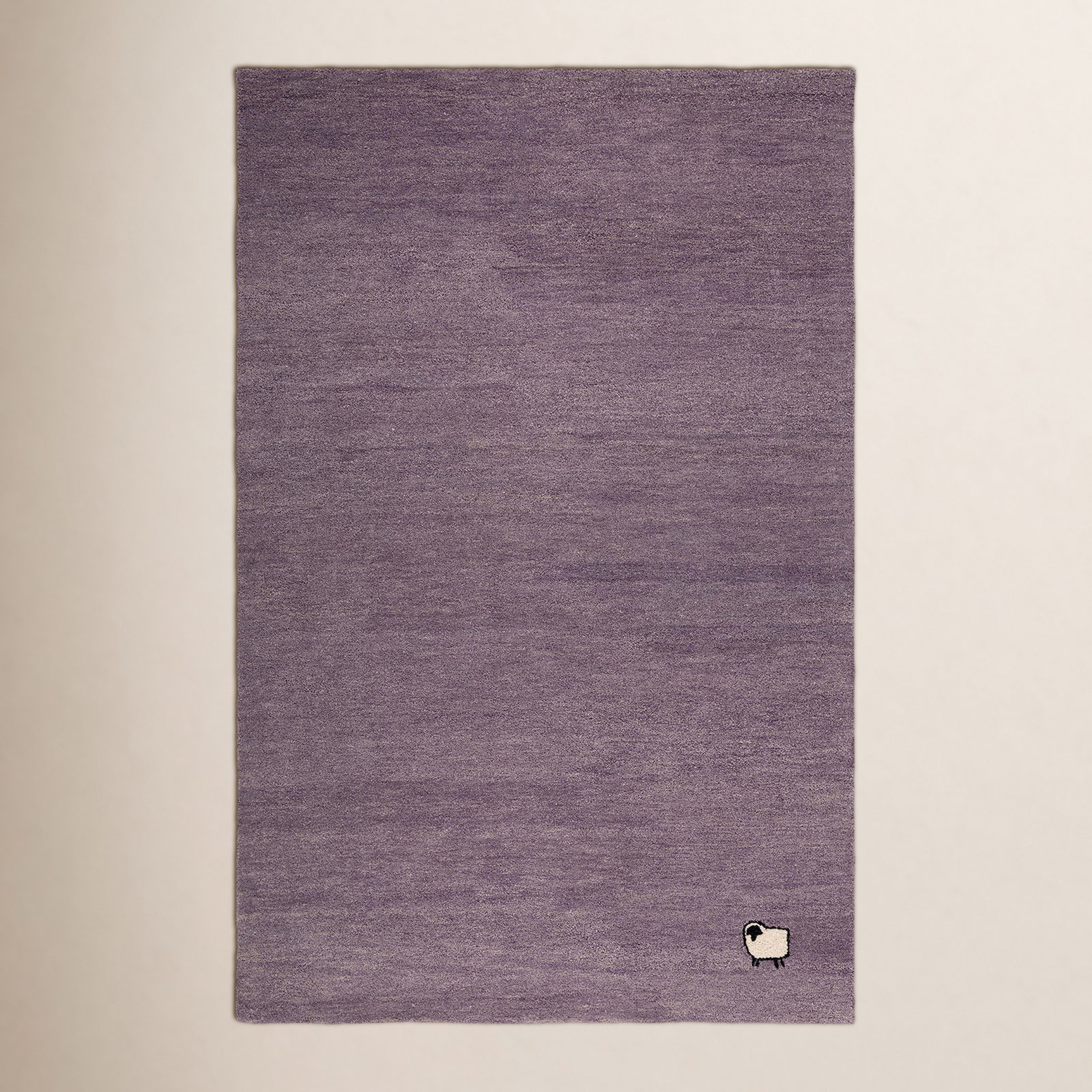 Roxy Purple Hand-Woven Wool Rug, Rectangle 4' x 6'