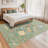 Floral Machine Washable Rug for Living Room Romantic Indoor Carpet for Home Decor Aesthetic Non-Slip Rug for Bedroom Dining Room Office Nursery Playroom Teen Dorm-897478563