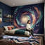 Papier peint galaxie abstrait foncé spirale vortex amovible aquarelle coups de pinceau-1599559028-1599559030