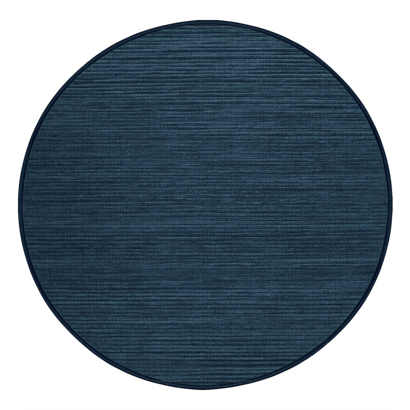 Tapis gris uni lavable à la machine, Rond 3 pi