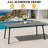 6 - Person Aluminum Patio Dining Set With Stackable Chairs And Umbrella Hole-1361957244