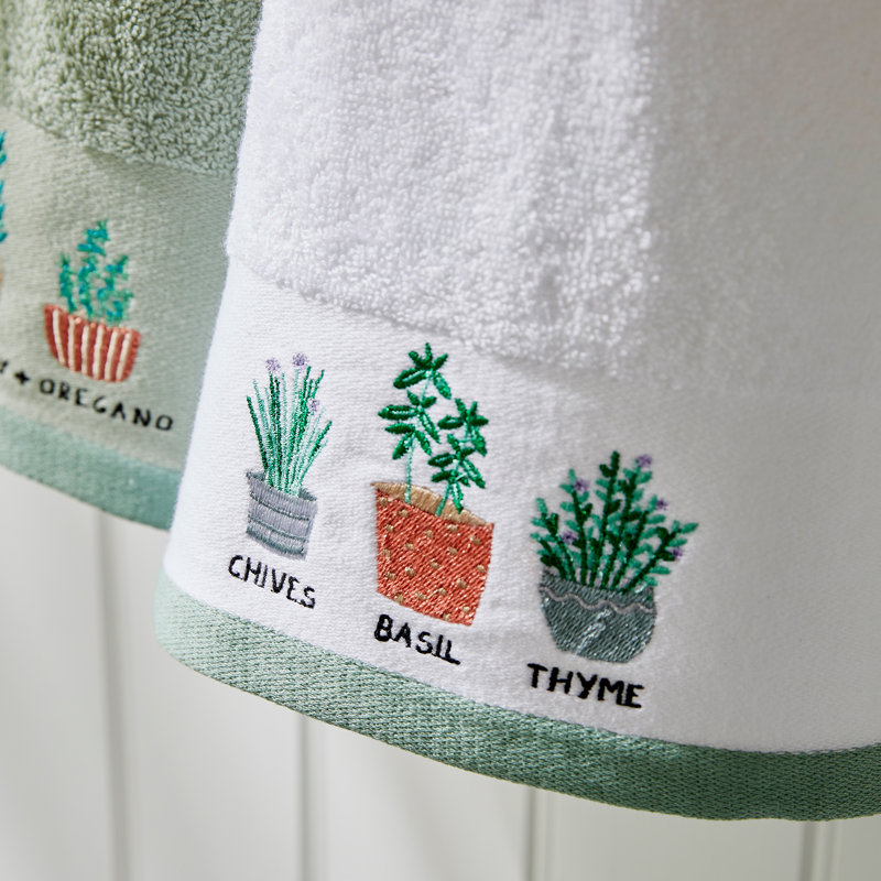 Mixed Herbs Pack Of 4 Cotton Tea Towels