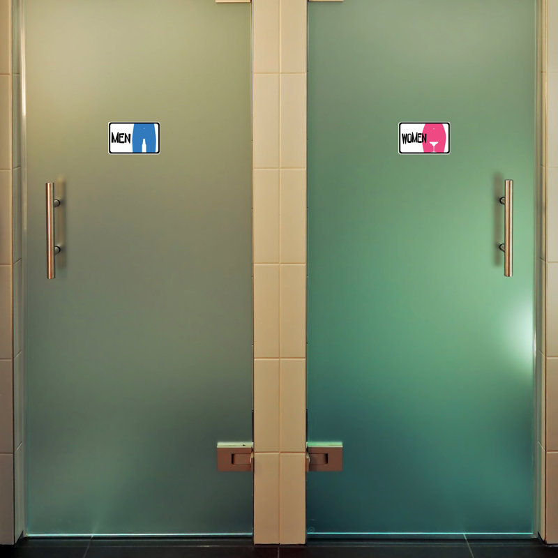 Funny Beer and Cocktail Men and Women Restroom Signs Set