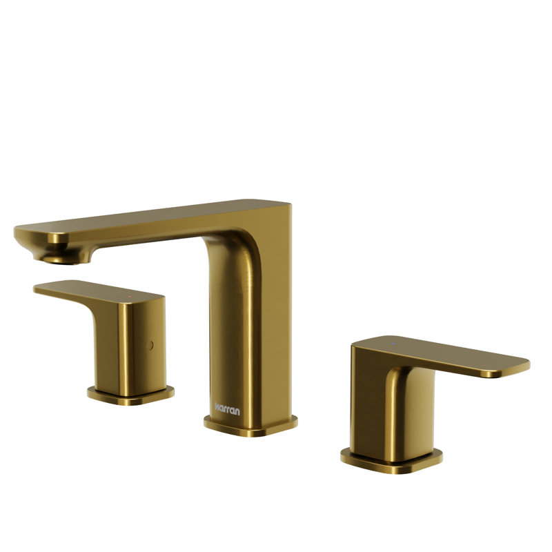 Venda Widespread 2-handle Bathroom Faucet with Drain Assembly, Gold
