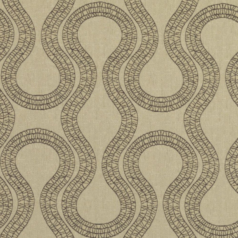 Tissu Crypton Jacquards tissé vii, Noir / camel