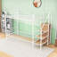Lit superposé avec tablettes d'escalier intégrées et garde-robe sous le lit-2038649306-2038649304