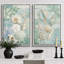 «Turquoise Seashell Coral Coastal», impression sur toile encadrée, impression sur toile, 2 pièces-131583125-131583127